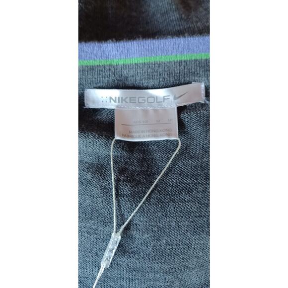 Nike Golf Women's Medium New Merino Wool V-Neck Sweater Grey Houndstooth Pattern - Picture 5 of 8